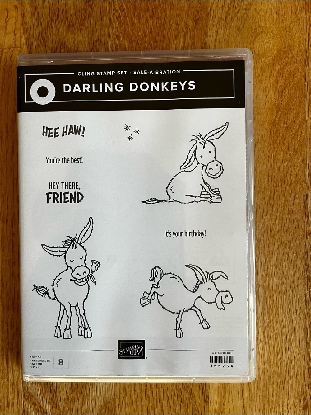 *NEW* “Darling Donkeys” Stampin Up Stamp Set Of 8 Stamps